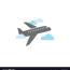 plane graphic design template isolated
