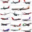 big airplanes model set vector 02 free