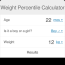 weight percentile calculator correct