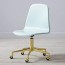 leather mint green and gold desk chair
