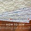 how to sew binding on a quilt video