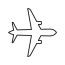 airplane icon vector template symbol