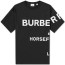 burberry address logo tee black white