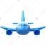 3d airplane front view ilration in